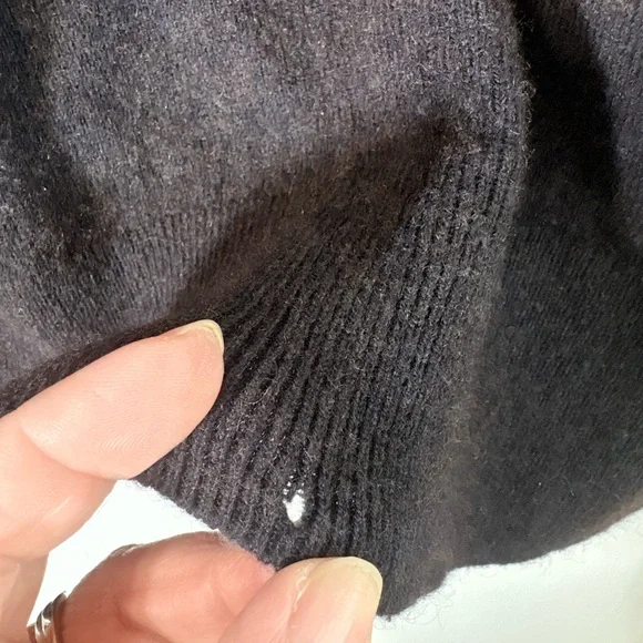 COS Women Wool Minimalist Quiet Luxury Crew Neck Soft Dark Brown Sweater Sz S - Picture 8 of 12